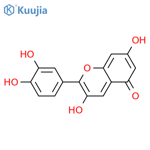 5H-1-Benzopyran-5-one, 2-(3,4-dihydroxyphenyl)-3,7-dihydroxy- structure