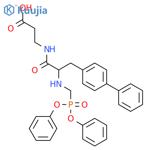 b-Alanine,3-[1,1'-biphenyl]-4-yl-N-[(diphenoxyphosphinyl)methyl]-L-alanyl- structure