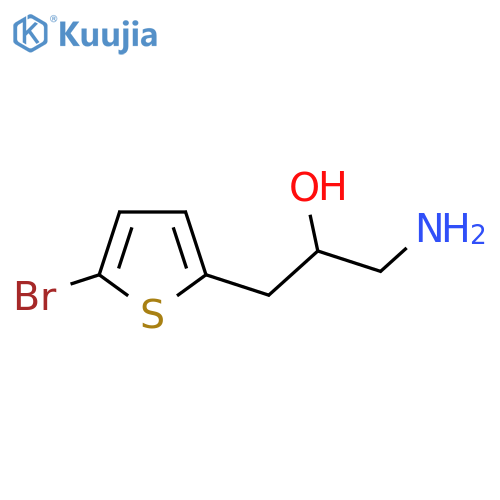 1-Amino-3-(5-bromothiophen-2-yl)propan-2-ol structure
