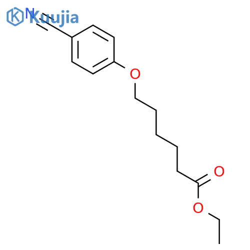 Hexanoic acid, 6-(4-cyanophenoxy)-, ethyl ester structure