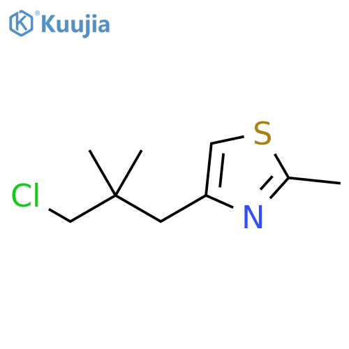 Thiazole, 4-(3-chloro-2,2-dimethylpropyl)-2-methyl- structure