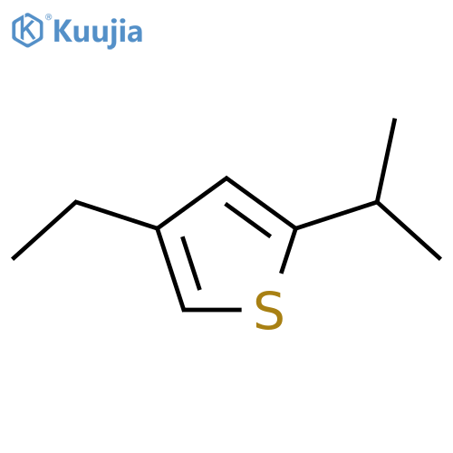 Thiophene,4-ethyl-2-(1-methylethyl)- structure