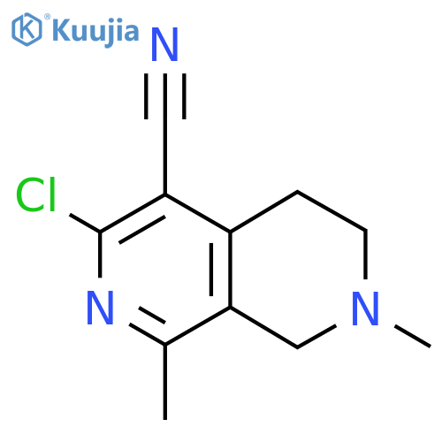 3-Chloro-1,7-dimethyl-5,6,7,8-tetrahydro-2,7-naphthyridine-4-carbonitrile structure