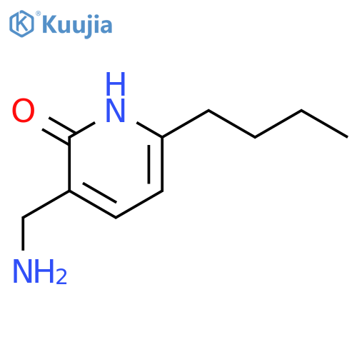 2(1H)-Pyridinone, 3-(aminomethyl)-6-butyl- structure