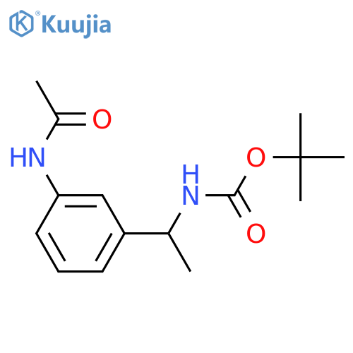 tert-butyl N-1-(3-acetamidophenyl)ethylcarbamate structure