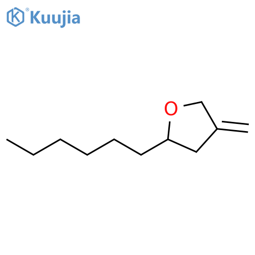 Furan, 2-hexyltetrahydro-4-methylene- structure