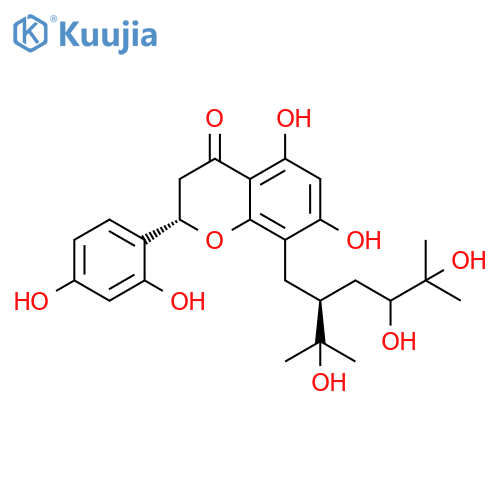 (2S)-8-[(2S)-4,5-Dihydroxy-2-(1-hydroxy-1-methylethyl)-5-methylhexyl]-2-(2,4-dihydroxyphenyl)-2,3-dihydro-5,7-dihydroxy-4H-1-benzopyran-4-one structure