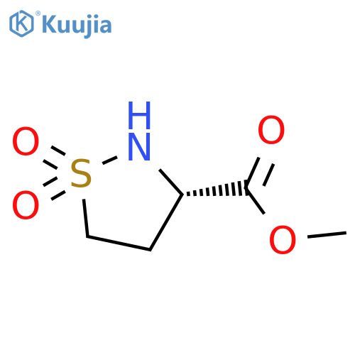 3-Isothiazolidinecarboxylic acid, methyl ester, 1,1-dioxide, (S)- structure