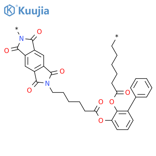 Poly[(5,7-dihydro-1,3,5,7-tetraoxobenzo[1,2-c:4,5-c']dipyrrole-2,6(1H,3H)-diyl)(6-oxo-1,6-hexanediyl)oxy[1,1'-biphenyl]diyloxy(1-oxo-1,6-hexanediyl)] structure