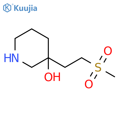 3-(2-methanesulfonylethyl)piperidin-3-ol structure