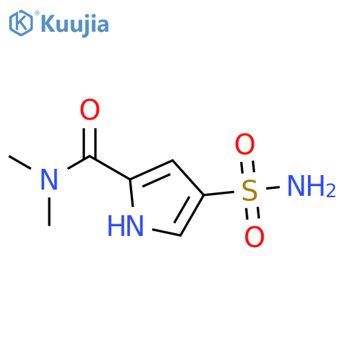 N,N-dimethyl-4-sulfamoyl-1H-pyrrole-2-carboxamide structure