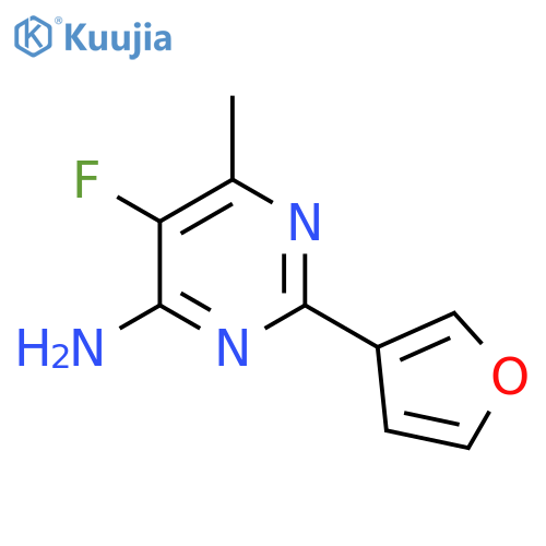 5-Fluoro-2-(furan-3-yl)-6-methylpyrimidin-4-amine structure