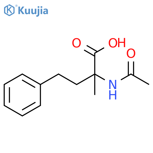 2-acetamido-2-methyl-4-phenylbutanoic acid structure