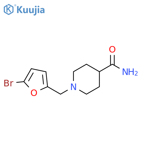 1-(5-bromofuran-2-yl)methylpiperidine-4-carboxamide structure