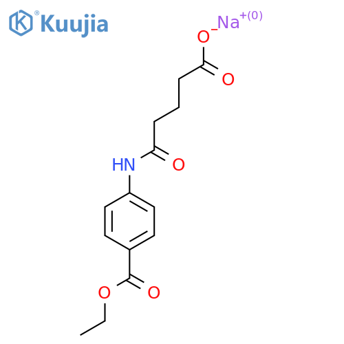 sodium 4-{4-(ethoxycarbonyl)phenylcarbamoyl}butanoate structure