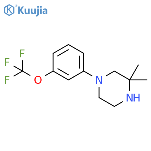 Piperazine, 3,3-dimethyl-1-[3-(trifluoromethoxy)phenyl]- structure