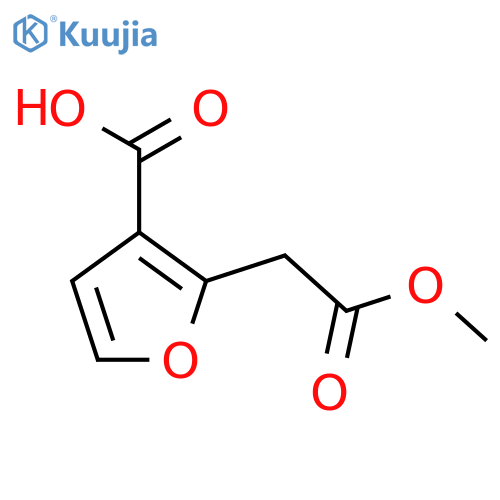2-(2-Methoxy-2-oxoethyl)furan-3-carboxylic acid structure