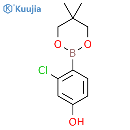 3-Chloro-4-(5,5-dimethyl-1,3,2-dioxaborinan-2-yl)phenol structure