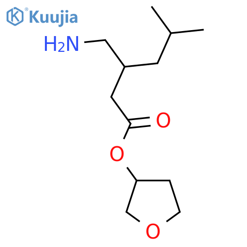 Oxolan-3-yl 3-(aminomethyl)-5-methylhexanoate structure