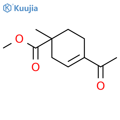 3-Cyclohexene-1-carboxylic acid, 4-acetyl-1-methyl-, methyl ester structure