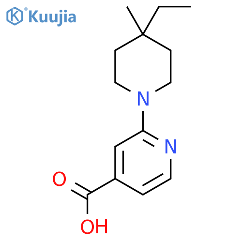 2-(4-Ethyl-4-methylpiperidin-1-yl)pyridine-4-carboxylic acid structure