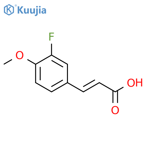 (2E)-3-(3-fluoro-4-methoxyphenyl)prop-2-enoic acid structure