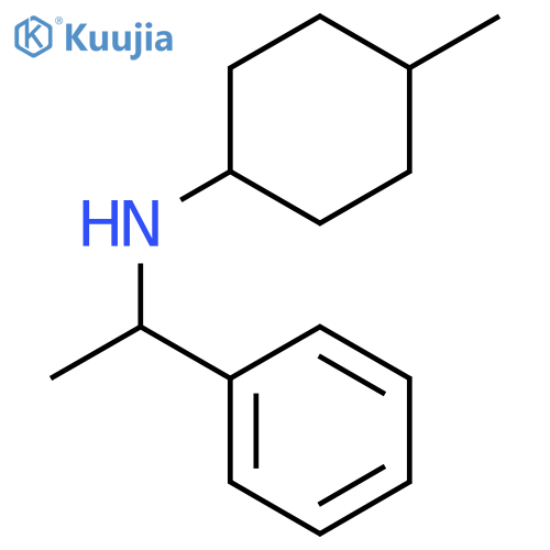 4-methyl-N-(1-phenylethyl)cyclohexan-1-amine structure