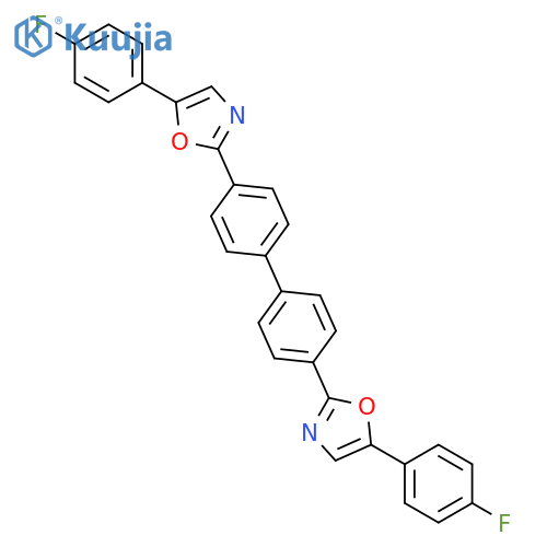 Oxazole, 2,2'-[1,1'-biphenyl]-4,4'-diylbis[5-(4-fluorophenyl)- structure
