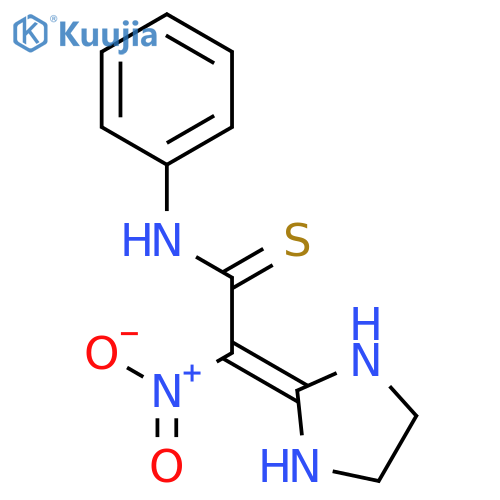 Ethanethioamide, 2-(2-imidazolidinylidene)-2-nitro-N-phenyl- structure