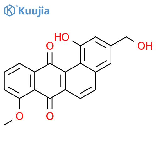 Benz[a]anthracene-7,12-dione, 1-hydroxy-3-(hydroxymethyl)-8-methoxy- structure