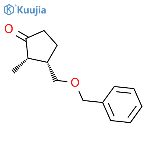 Cyclopentanone, 2-methyl-3-[(phenylmethoxy)methyl]-, cis-(±)- structure