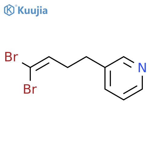 Pyridine, 3-(4,4-dibromo-3-butenyl)- structure