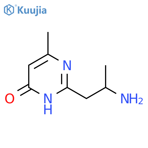 2-(2-Aminopropyl)-6-methyl-3,4-dihydropyrimidin-4-one structure