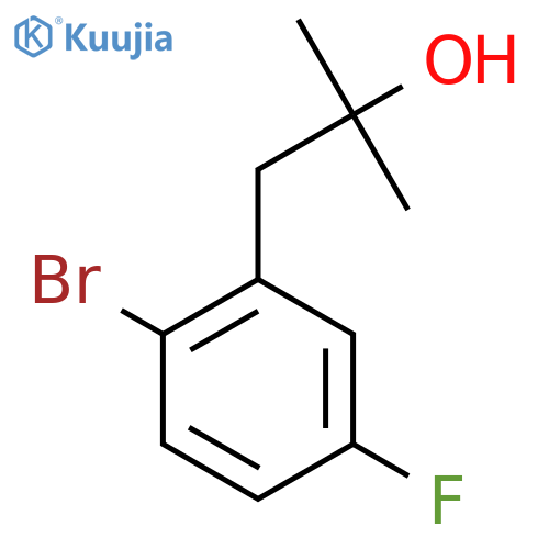 1-(2-bromo-5-fluorophenyl)-2-methylpropan-2-ol structure