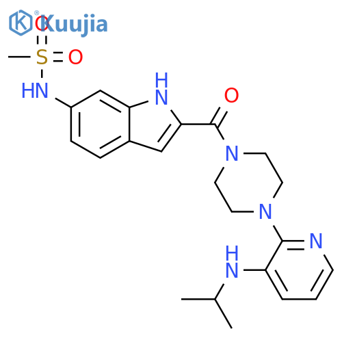 Methanesulfonamide,N-[2-[[4-[3-[(1-methylethyl)amino]-2-pyridinyl]-1-piperazinyl]carbonyl]-1H-indol-6-yl]- structure