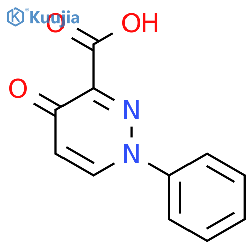 3-Pyridazinecarboxylicacid, 1,4-dihydro-4-oxo-1-phenyl- structure