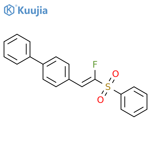 1,1'-Biphenyl, 4-[2-fluoro-2-(phenylsulfonyl)ethenyl]- structure