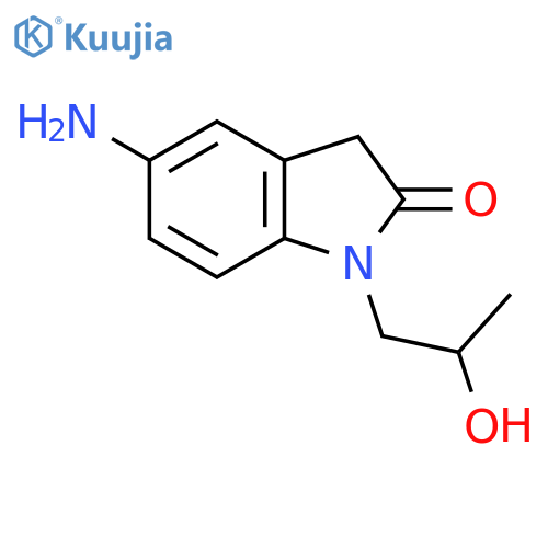 5-amino-1-(2-hydroxypropyl)-2,3-dihydro-1H-indol-2-one structure