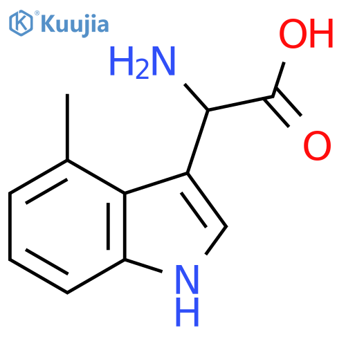 2-amino-2-(4-methyl-1H-indol-3-yl)acetic acid structure