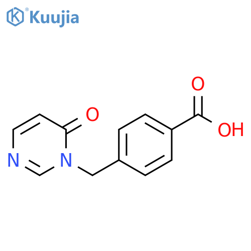 Benzoic acid, 4-[(6-oxo-1(6H)-pyrimidinyl)methyl]- structure