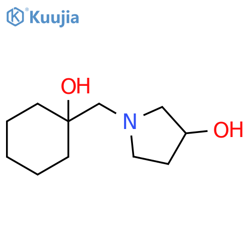 1-(1-hydroxycyclohexyl)methylpyrrolidin-3-ol structure