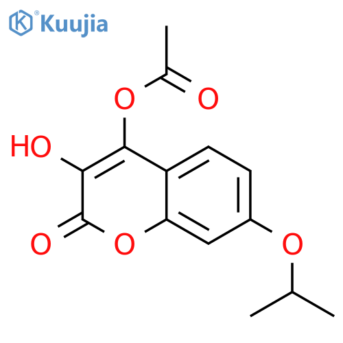 2H-1-Benzopyran-2-one, 4-(acetyloxy)-3-hydroxy-7-(1-methylethoxy)- structure