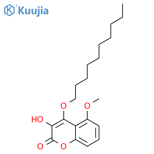 2H-1-Benzopyran-2-one, 4-(decyloxy)-3-hydroxy-5-methoxy- structure