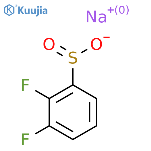 Sodium 2,3-difluorobenzene-1-sulfinate structure