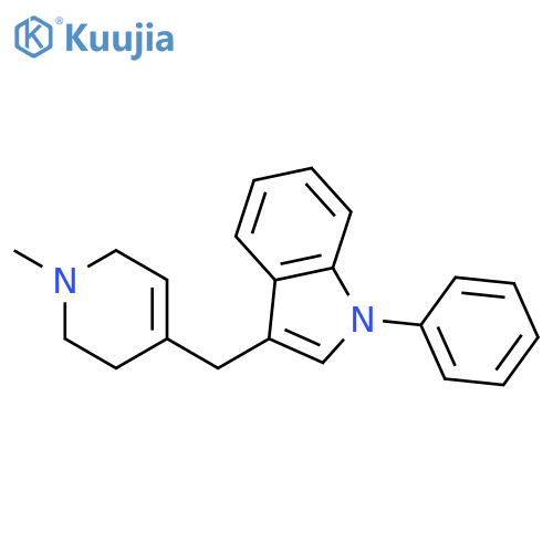 1H-Indole, 1-phenyl-3-[(1,2,3,6-tetrahydro-1-methyl-4-pyridinyl)methyl]- structure