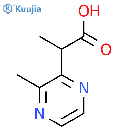 2-(3-methylpyrazin-2-yl)propanoic acid structure