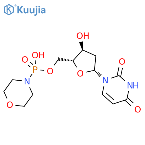 Uridine, 2'-deoxy-, 5'-(hydrogen 4-morpholinylphosphonate) (9CI) structure