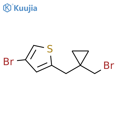 Thiophene, 4-bromo-2-[[1-(bromomethyl)cyclopropyl]methyl]- structure