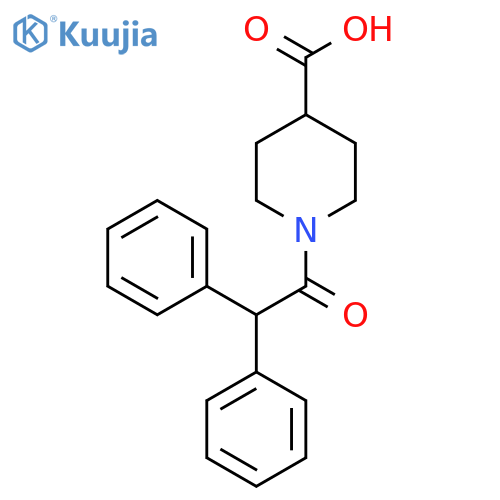 1-(Diphenylacetyl)piperidine-4-carboxylic acid structure
