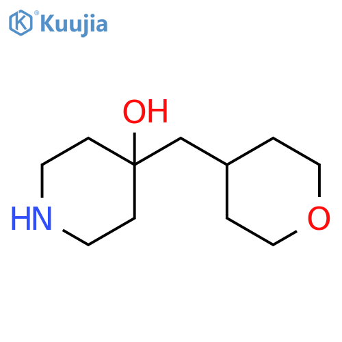 4-(oxan-4-yl)methylpiperidin-4-ol structure